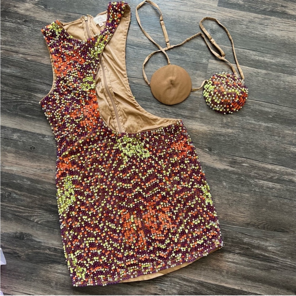 Camila Coelho Sofia Mini Dress Sequin Beaded XXS - Picture 11 of 15